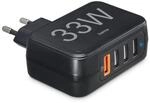 Hama 201629 Schnellladeger&auml;t 4 Ports, Qualcomm&reg; 3.0, 1x USB-A QC, 3x USB-A, 33 W,