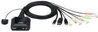 ATEN 2-Port USB-C-DisplayPort-Kabel KVM Switch