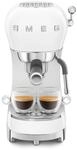 SMEG ECF02WHEU 50s Style Espresso-Kaffemaschine Wei&szlig;