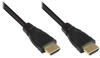 Good Connections High Speed HDMI Kabel 0,75m mit Ethernet gold Stecker schwarz