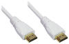 Good Connections High Speed HDMI Kabel 1m mit Ethernet gold Stecker weiß