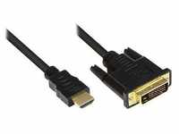 Good Connections HDMI Anschlusskabel 1,5m A St. zu DVI-D St. vergoldet schwarz