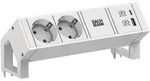 Bachmann 902.3201 Steckdosenleiste DESK2, 2x Schutzkontaktsteckdose, 1x USB A/C 22 W,