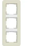 Gira 0213417 Abdeckrahmen 3-fach, Gira E3, Sand Soft-Touch mit Tr&auml;gerrahmen