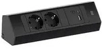 Bachmann 932.102 Steckdosenleiste CASIA 2 Kurz, 2x Schutzkontaktsteckdose, 1x USB A/C