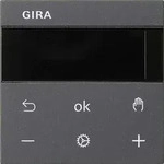 Gira 539428 S3000 Raumtemperaturregler BT, System 55, anthrazit