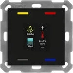 MDT BE-TAS55T406.01 KNX Taster Smart 55 4-fach mit Farbdisplay, Temp.-/Feuchtsensor,