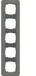 Gira 0215423 Abdeckrahmen 5-fach, Gira E3, dunkelgrau Soft-Touch mit Tr&auml;gerrahmen