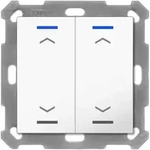 MDT BE-TAL55T2.A1 KNX Taster Light 55 2-fach, RGBW, Temperatursensor, Reinwei&szlig;
