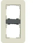 Gira 0212427 Abdeckrahmen 2-fach, Gira E3, sand Soft-Touch mit Tr&auml;gerrahmen