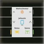 MDT BE-GT20S.02S KNX Glastaster II Smart mit Farbdisplay, Schwarz