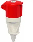 Walther Electric 310706 Kupplung, 16A, 7P, 6h mit au&szlig;enliegendem Kabelknickschutz