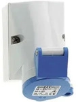 Walther Electric 119 Wasserdichte Wandsteckdose zur Innenbefest., 16A, 5P, 6h, mit je