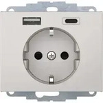 Berker 48047004 Schutzkontakt-Steckdose / USB A-C K.x, edelstahl matt lackiert