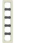 Gira 0215427 Abdeckrahmen 5-fach, Gira E3, sand Soft-Touch mit Tr&auml;gerrahmen
