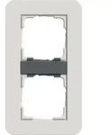 Gira 0212421 Abdeckrahmen 2-fach, Gira E3, hellgrau Soft-Touch mit Tr&auml;gerrahmen