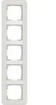 Gira 0215411 Abdeckrahmen 5-fach, Gira E3, hellgrau Soft-Touch mit Tr&auml;gerrahmen