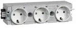 Hager Tehalit GS30009016 Steckdose 3-fach mit Wago Steck-/Klemmtechnik C-Profil