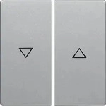 Berker 16256084 Wippe 2-fach mit Aufdruck Symbol Pfeil, Q.x, aluminium samt