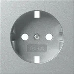 Gira 492026 Abdeckung Schutzkontakt-Steckdose, System 55, Farbe Alu