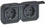 Legrand 069879L Plexo New Einsatz 2-fach vorverdrahtete Schutzkontakt-Steckdose,