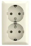 Busch-Jaeger 202 EAPBJ-522 Schutzkontakt-Doppelsteckdose Safety+, Aufputz, 16A,