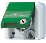 Jung 820GNNAWSLEB Schutzkontakt-Steckdose, 16 A 250 V ~ mit E-Bike-Ladesymbol, mit
