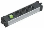 Bachmann 906.18801 Modulare Steckdosenleiste STEP ALU, 3x Schutzkontaktsteckdose, 1x