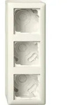 Gira 106301 Aufputz-Geh&auml;use 3-fach + Rahmen, Standard 55, cremewei&szlig; gl&auml;nzend
