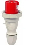Walther Electric 268 Wasserdichter Stecker, 63A, 5P, 6h mit au&szlig;enliegender