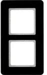 Berker 10126076 Rahmen 2-fach, Q.7, Glas schwarz