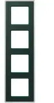 Jung AV584GLMSG Glasrahmen 4-fach, senkrechte und waagerechte Montage, Glas, A...