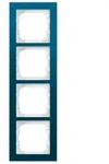 Busch-Jaeger 1724-228 Abdeckrahmen 4-fach, Busch-axcent, glas ozean matt