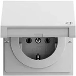 Gira 445476 Schutzkontakt-Steckdose mit Klappdeckel, System 70, grau matt...