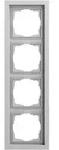 Gira 0214765 Abdeckrahmen 4-fach f&uuml;r flachen Einbau, Gira F200, grau matt...