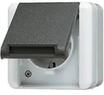 Jung 820W Schutzkontakt-Steckdose, senkrecht, IP 44, WG 800