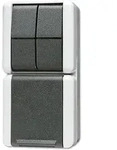 Jung 875W Schutzkontakt-Steckdose 16 A 250 V ~ mit Serienschalter 10 AX 250 V ~, IP
