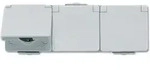 Jung 623W Schutzkontakt-Drei-fach-Steckdose 250 V ~, Schraubklemmen, waagerecht, IP