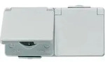 Jung 622WW Schutzkontakt-Zwei-fach-Steckdose 250 V ~, Schraubklemmen, waagerecht, IP
