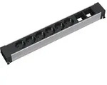 Bachmann 909.009 CONFERENCE Steckdoseneinheit ALU, 444mm, 6x Schutzkontaktsteckdose