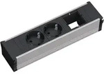 Bachmann 912.003 CONI Steckdoseneinheit ALU, 3-fach / 217mm, 2