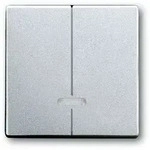 Busch-Jaeger 6545-83 Bedienelement 2-fach f&uuml;r Dimmer/Doppeltaster mit Glimmlampe,