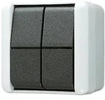 Jung 809W Wippschalter, Doppel-Wechsel, IP 44, WG 800