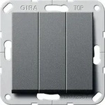 Gira 284428 Wipptaster British Standard 3-fach Schlie&szlig;er, System 55, anthrazit