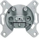 Berker 459410 Antennendose 4-Loch 2SAT,TV,FM, Einzeldose