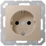 Jung A1520CH Schutzkontakt-Steckdose, Duroplast lackiert, Serie A, champagner