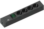 Bachmann 420.0012 Steckdosenleiste CONNECT LINE 4x CEE7/3 1x Schalter Strom 2,0m