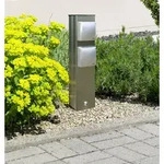 Albert 692200 Steckdosens&auml;ule Edelstahl mit 2 Steckdosen, H&ouml;he 30cm