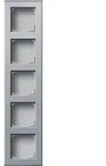 Gira 136426 Profil 5-fach senkrecht oder waagerecht, Profil 55, aluminium