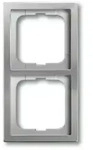 Busch-Jaeger 1722-866K Abdeckrahmen 2-fach, pur edelstahl, edelstahl matt